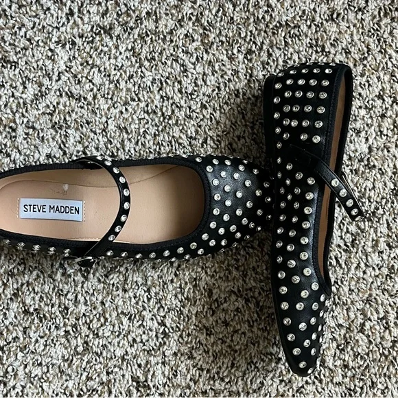 Studded Black Women's Shoes - Picture 3 of 3